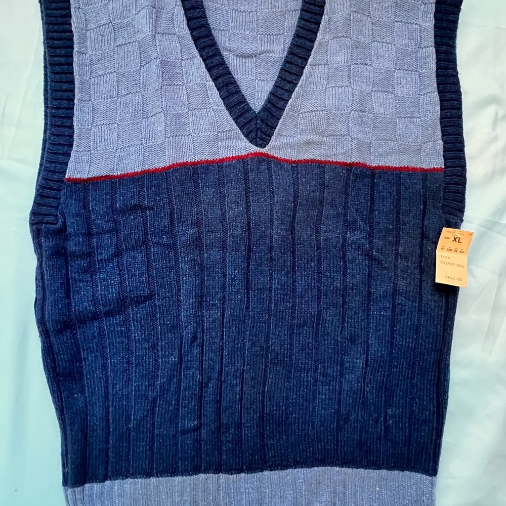 NEW VTG Sears Kings Road Sweater Vest Men’s XL Acrylic Shetland Wool